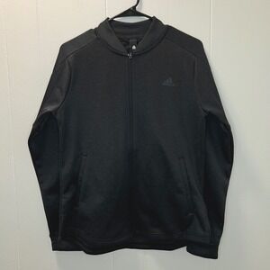 Adidas Womens Climawarm Athletic Track Jacket Size M Black Full Zip Sports‎